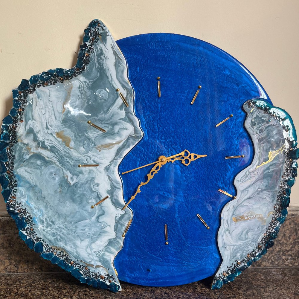 Resin Wall Clock - Kreate- Wall Decor