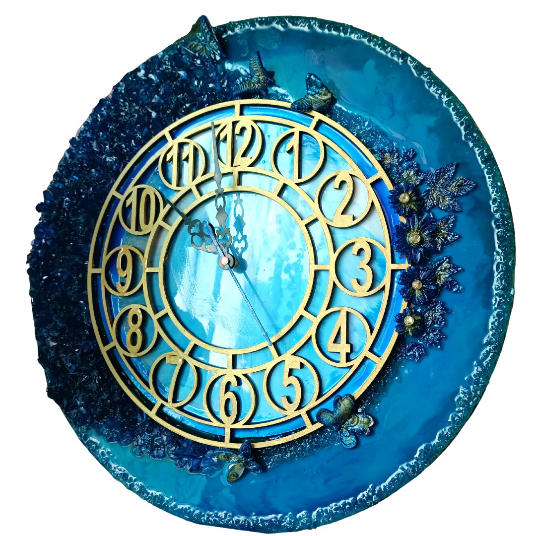 Resin Wall Clock - Kreate- Wall Decor