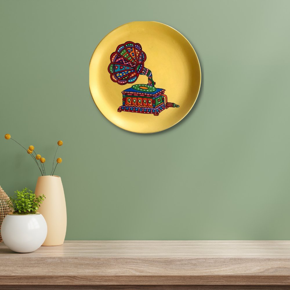 Retro Gramophone Wall Plate - Kreate- Wall Decor