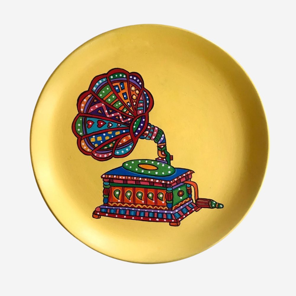 Retro Gramophone Wall Plate - Kreate- Wall Decor