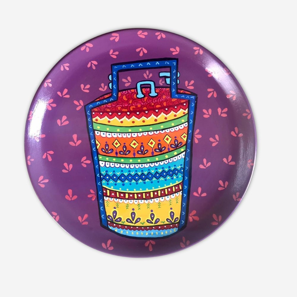 Retro Tiffin Wall Plate - Kreate- Wall Decor