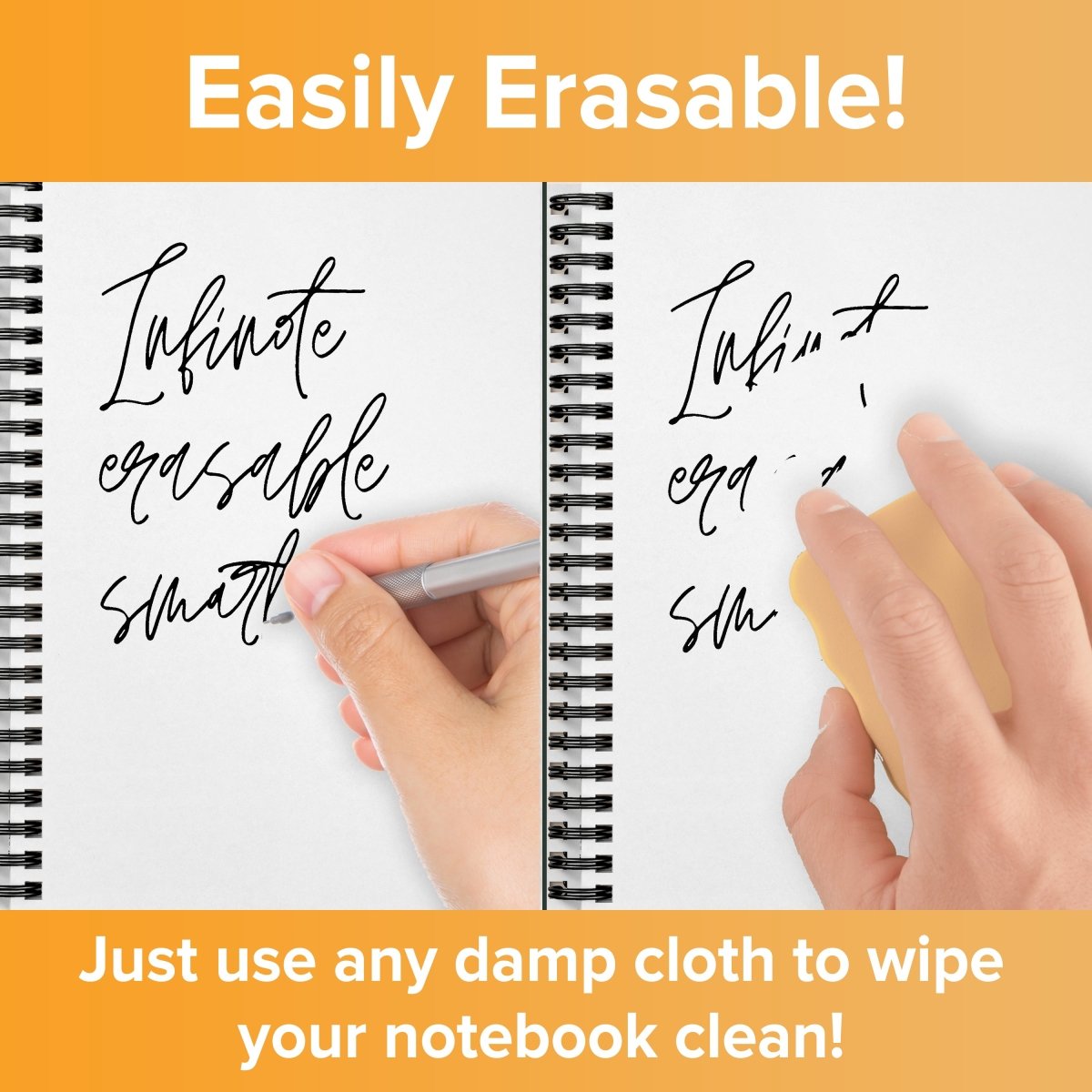 Reusable Stone Paper Smart Notebook - Kreate- Pens & Pencils