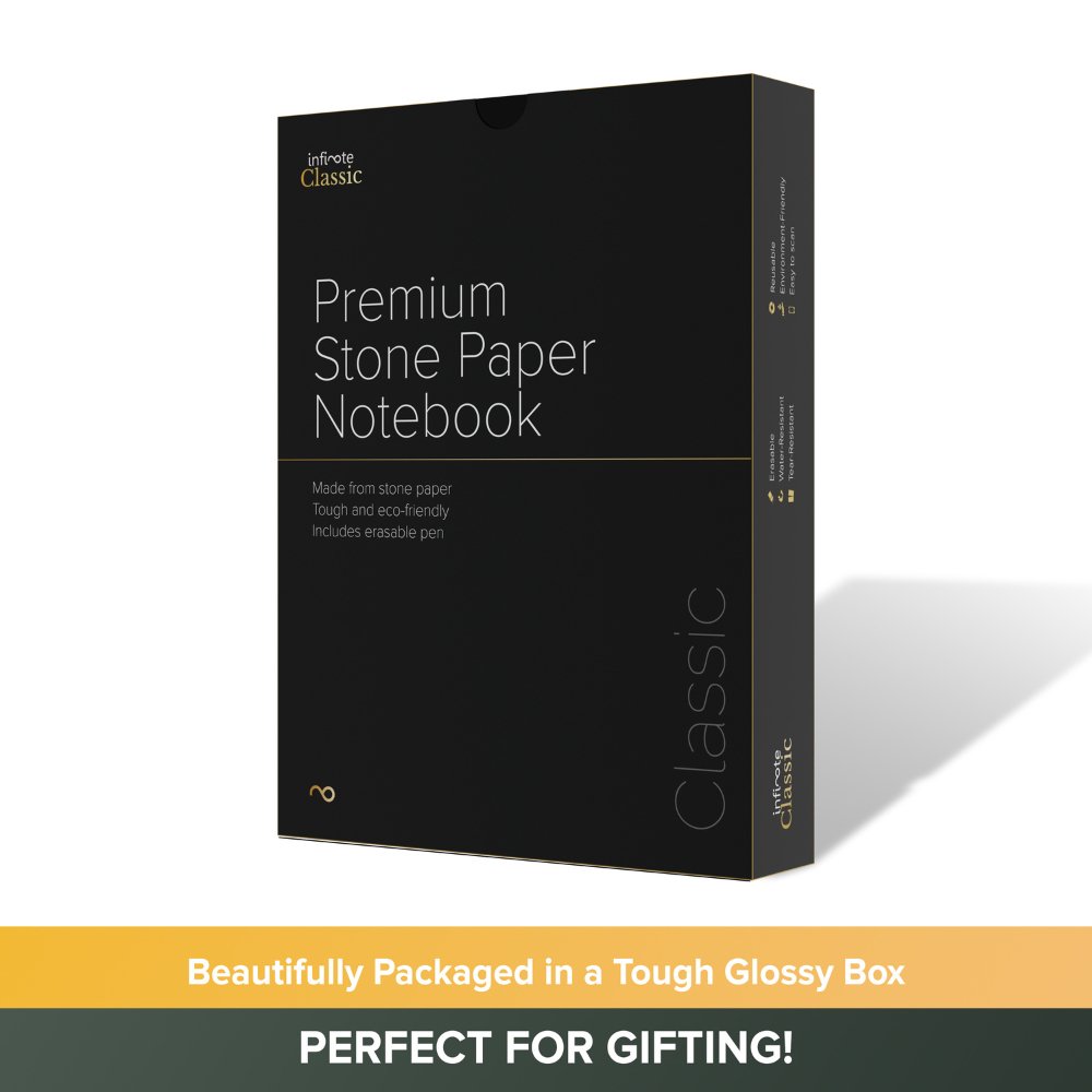 Reusable Stone Paper Smart Notebook and Planner (Brown, A6) - Kreate- Pens & Pencils