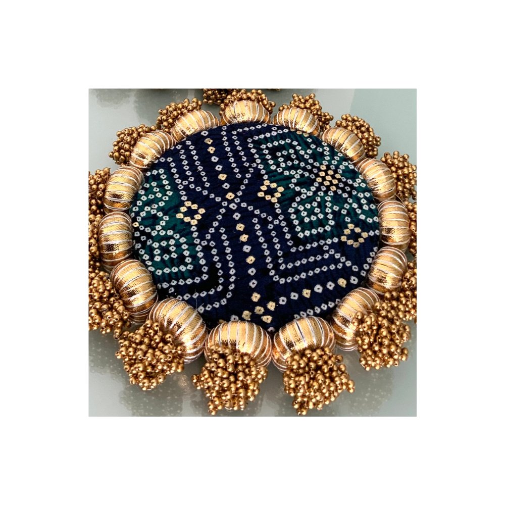 Reversible Decorative Festive Platter - 8” - Kreate- Pooja Needs