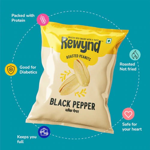 Rewynd Black Pepper Peanut - Kreate- Munchies