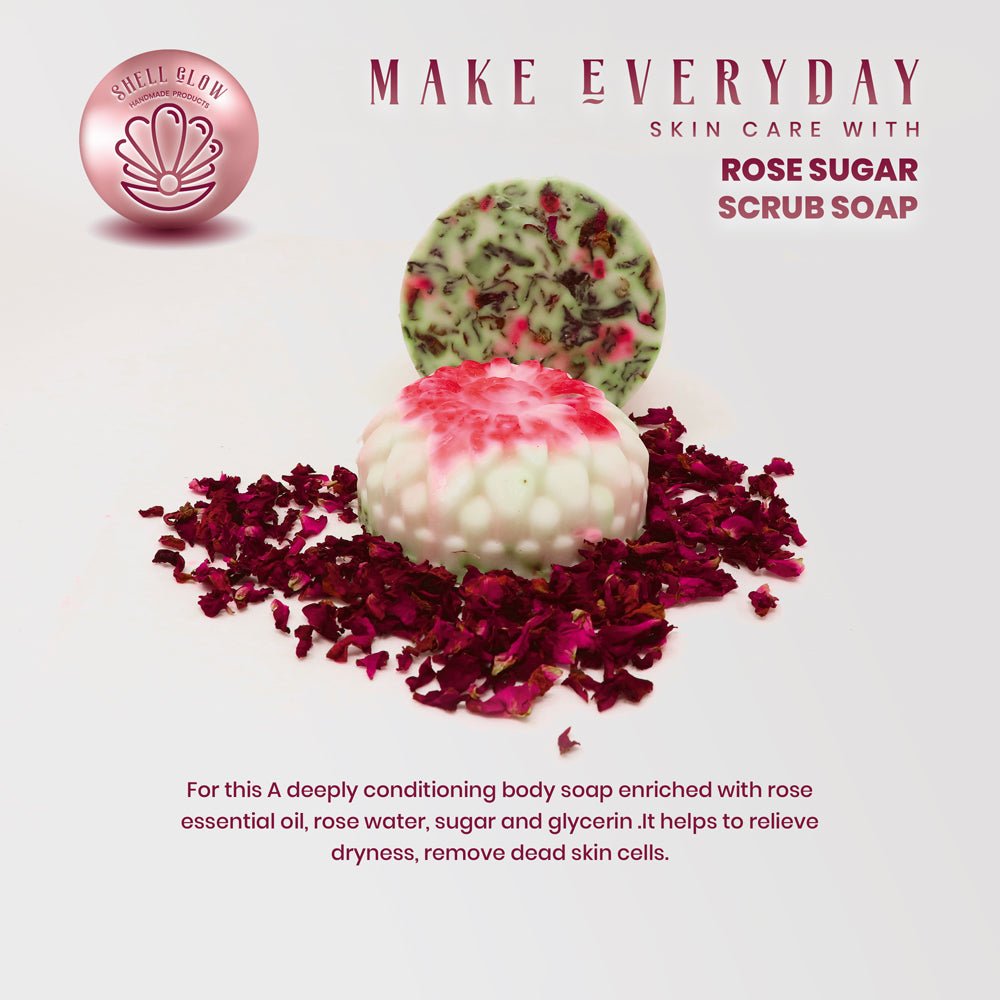Rose Sugar Scrub Soap - Kreate- Soaps