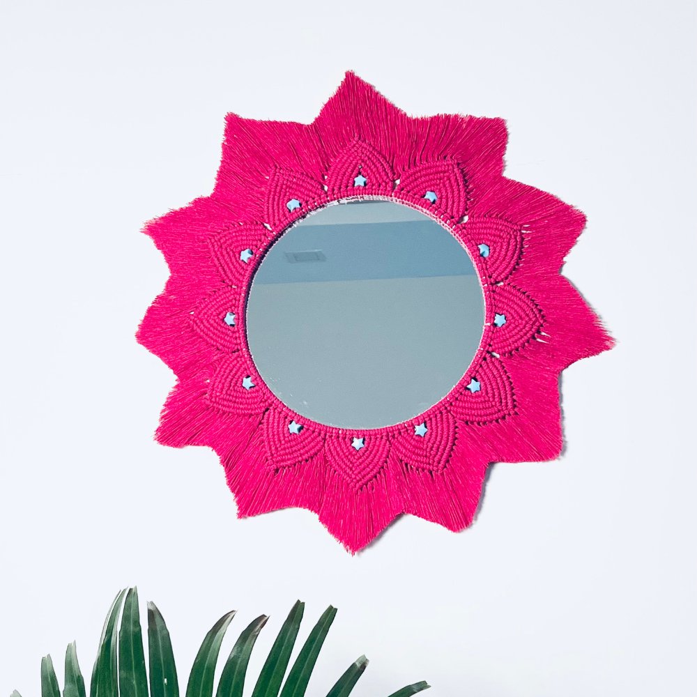 Rosy Mandala Mirror - Kreate- Wall Decor