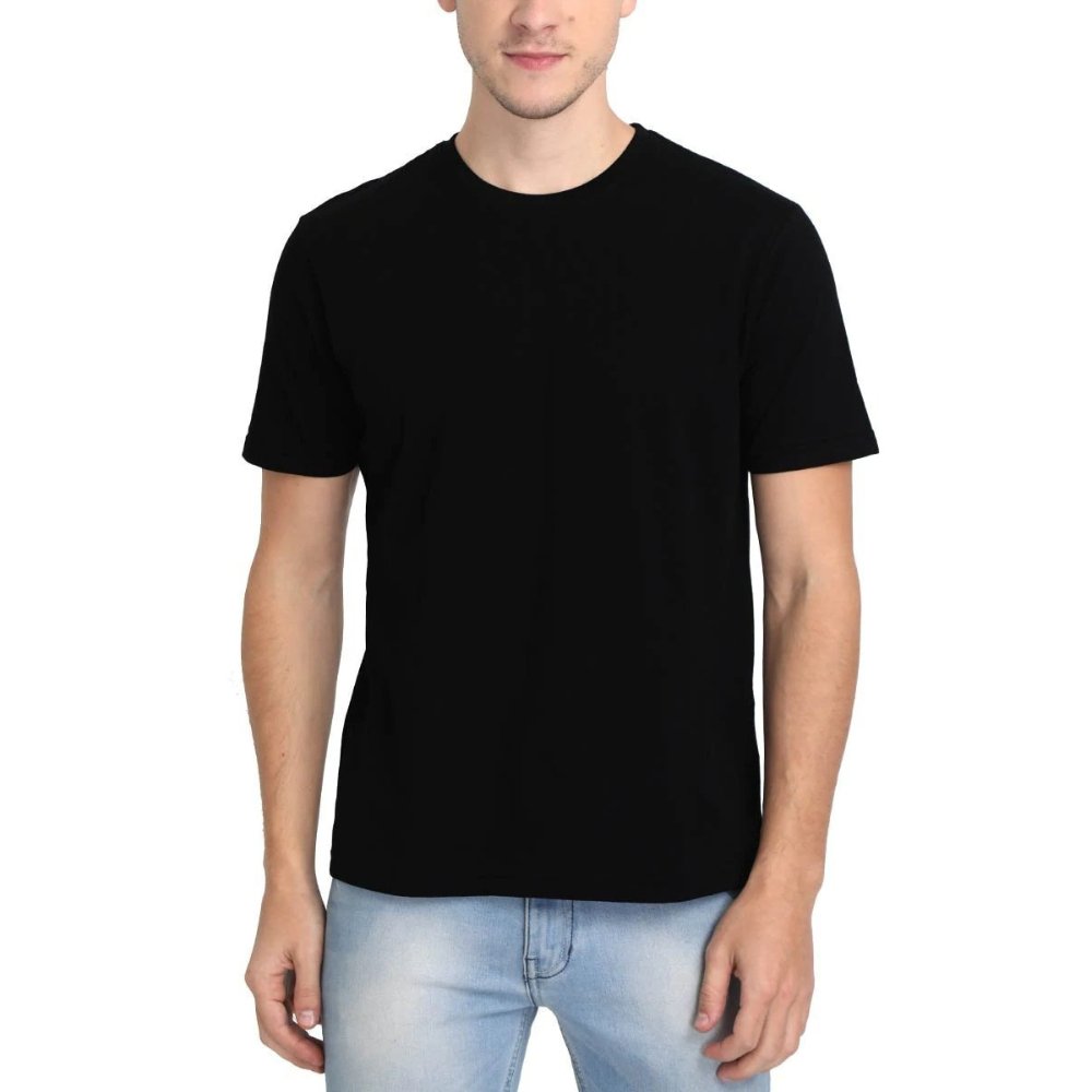 Round Neck Solid Coloured Tshirt - Kreate- Shirts & T-Shirts