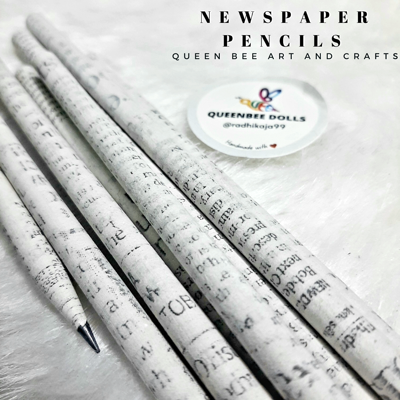 Pencil set from Up-Cycled News Paper
