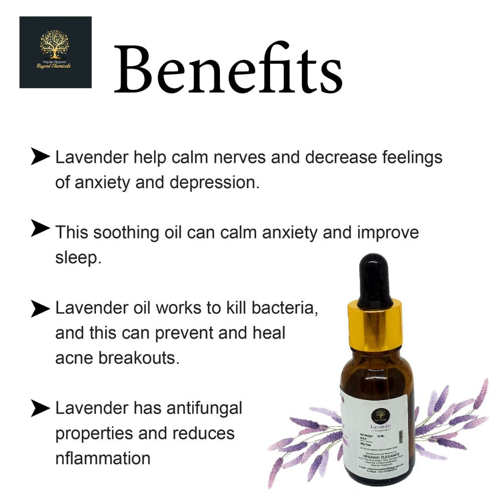 Rumaya Diluted Lavender Essential Oil (30ml) - Kreate- Anxiety & Stress Relievers