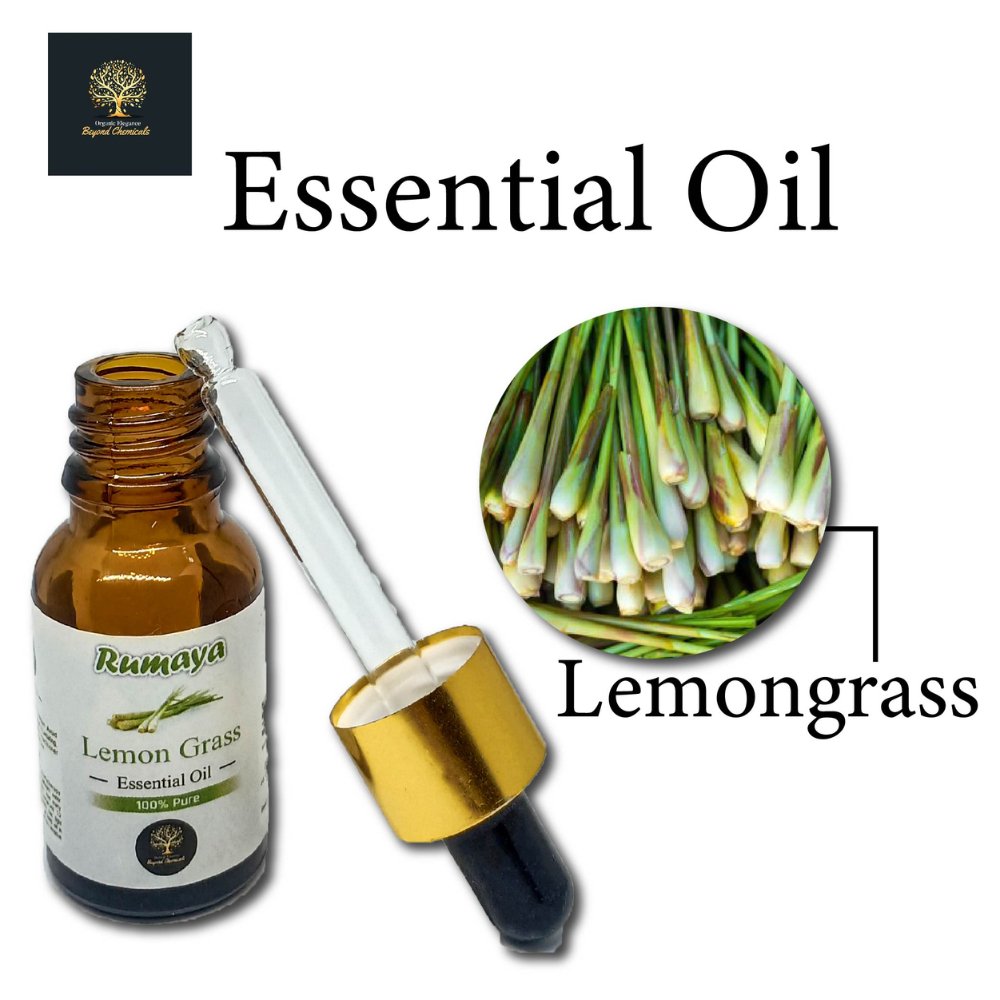 Rumaya Diluted Lemongrass Essential Oil (30ml) - Kreate- Face & Body Oils