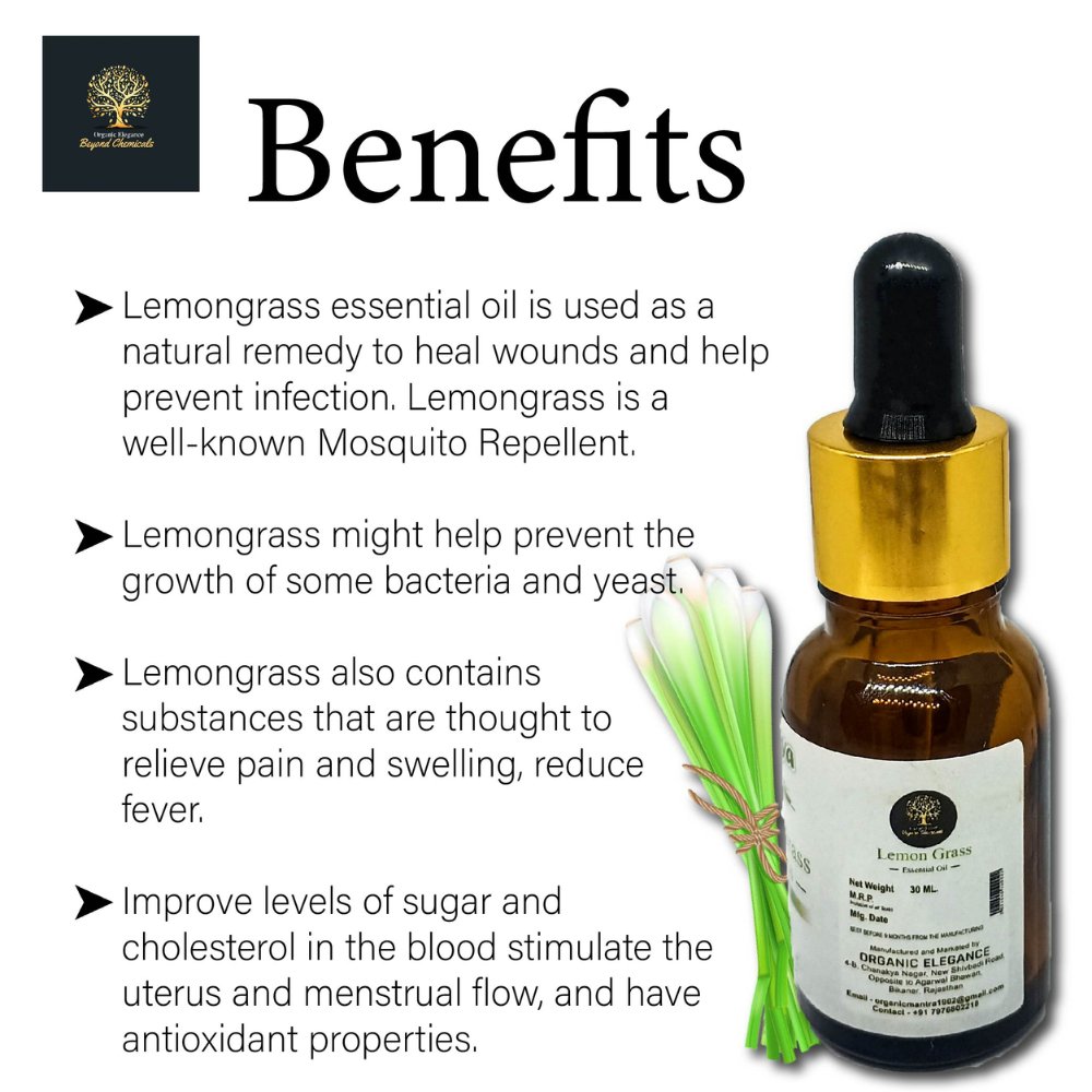 Rumaya Diluted Lemongrass Essential Oil (30ml) - Kreate- Face & Body Oils
