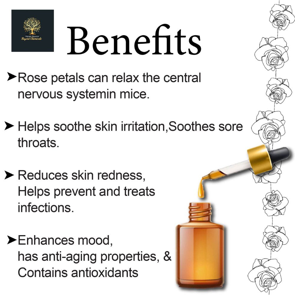 Rumaya Diluted Rose Essential Oil (30ml) - Kreate- Anxiety & Stress Relievers