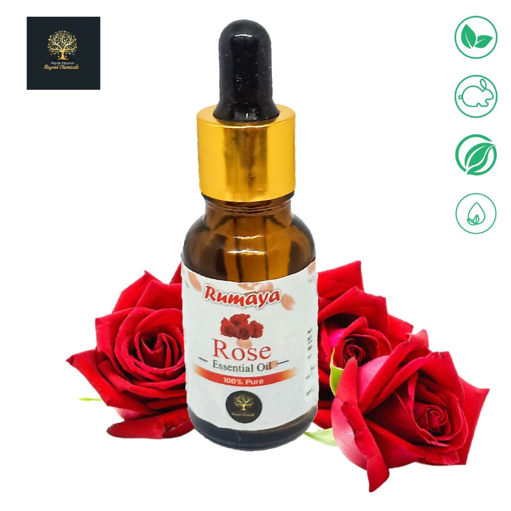 Rumaya Diluted Rose Essential Oil (30ml) - Kreate- Anxiety & Stress Relievers