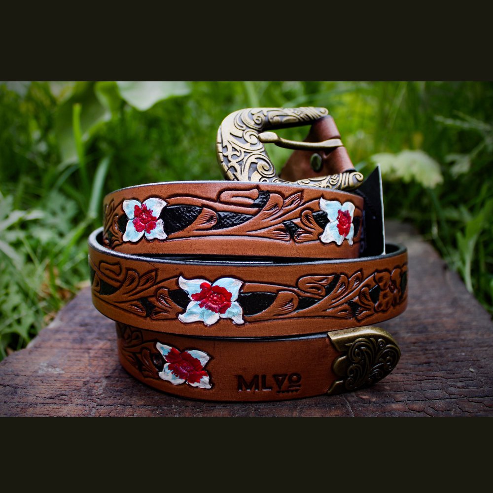 
                  
                    Saaz Handmade Leather Belt - Kreate- Belts
                  
                