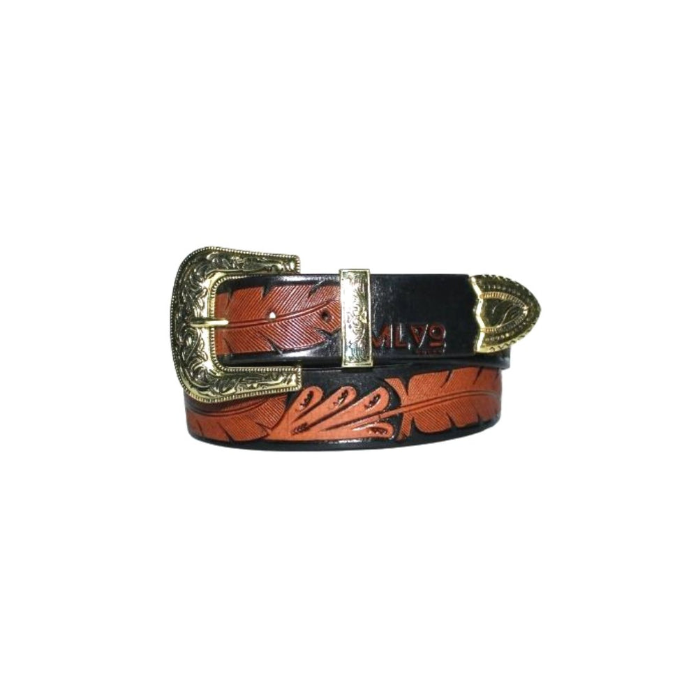
                  
                    Saaz Handmade Leather Belt (Brown Leaves) - Kreate- Belts
                  
                