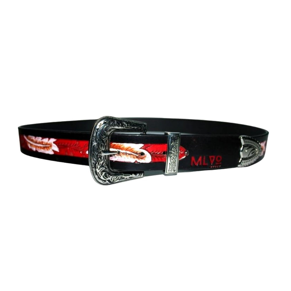 
                  
                    Saaz Handmade Leather Belt (Red And White) - Kreate- Belts
                  
                