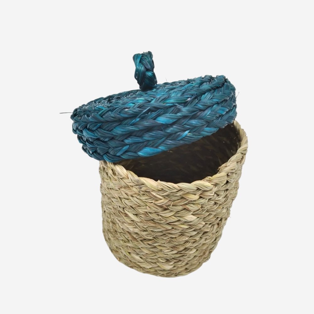 Sabai Grass Storage Box With Lid - Kreate- Boxes & Organizers