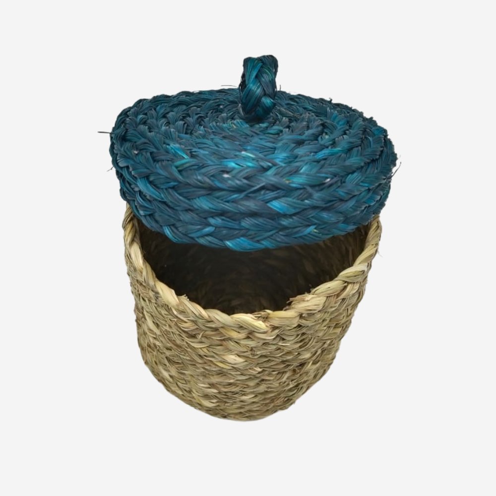 Sabai Grass Storage Box With Lid - Kreate- Boxes & Organizers