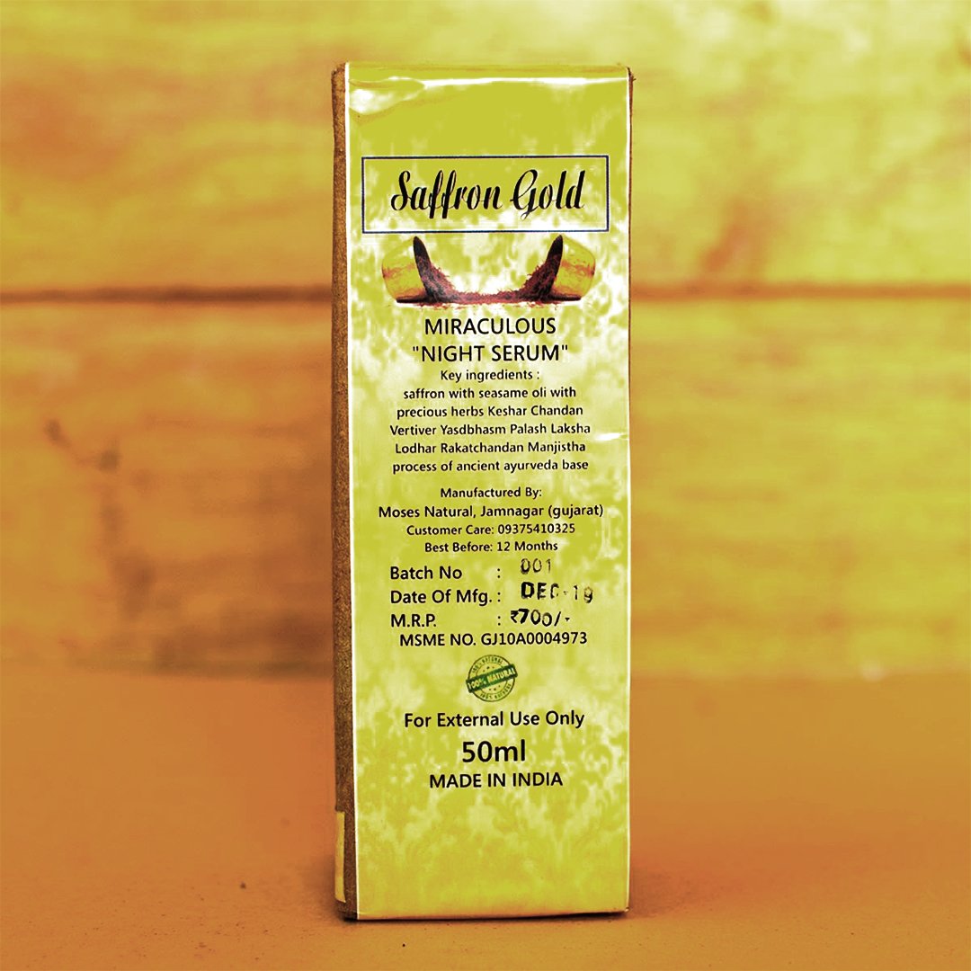 Saffron Gold (Kumkumadi Oil) - Kreate- Face & Body Oils