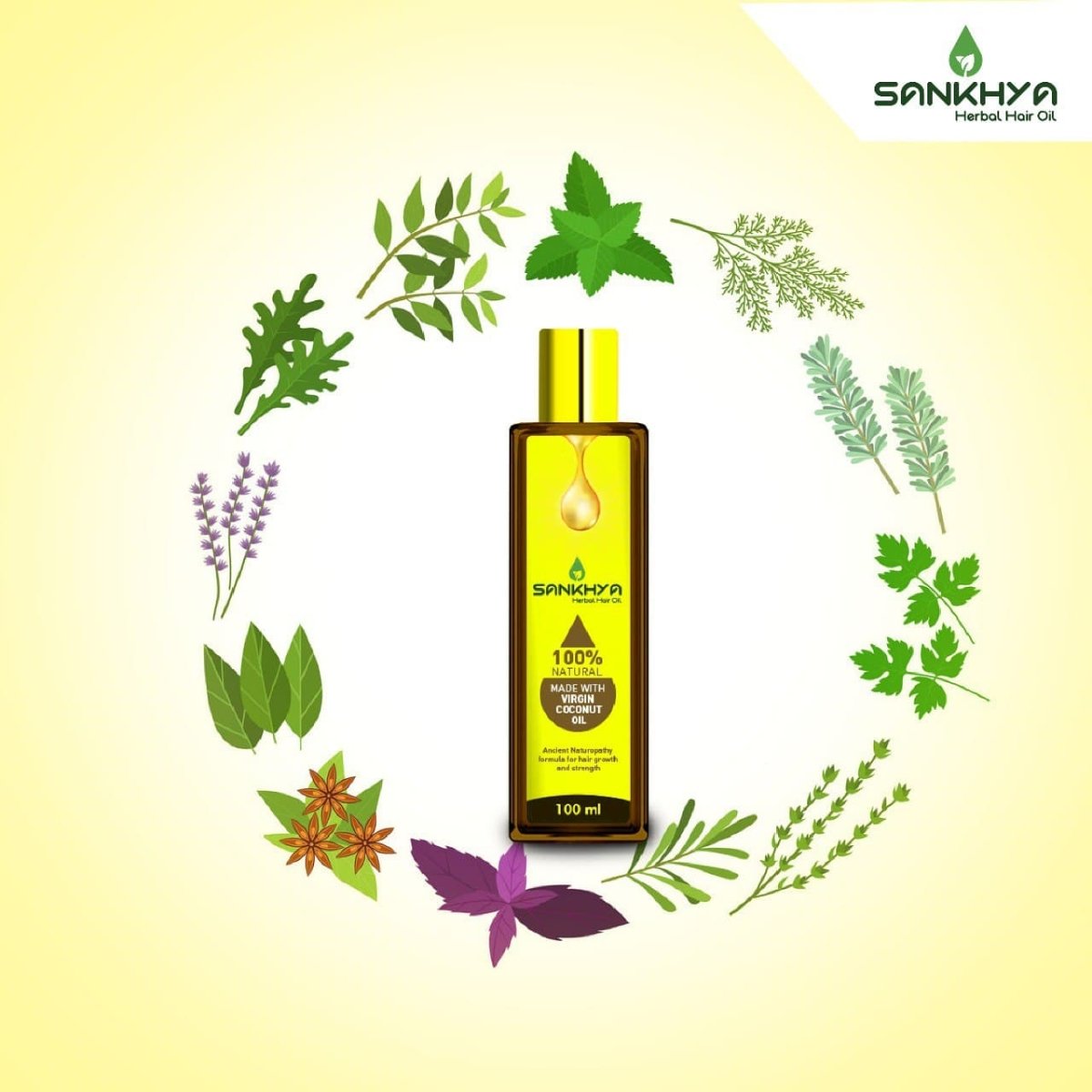 Sankhya Herbal Hair Oil - Kreate- Hair Oil