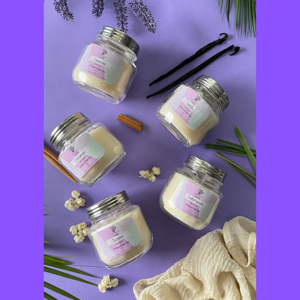 Scented Palm Wax Candles - Kreate- Candles & Holders