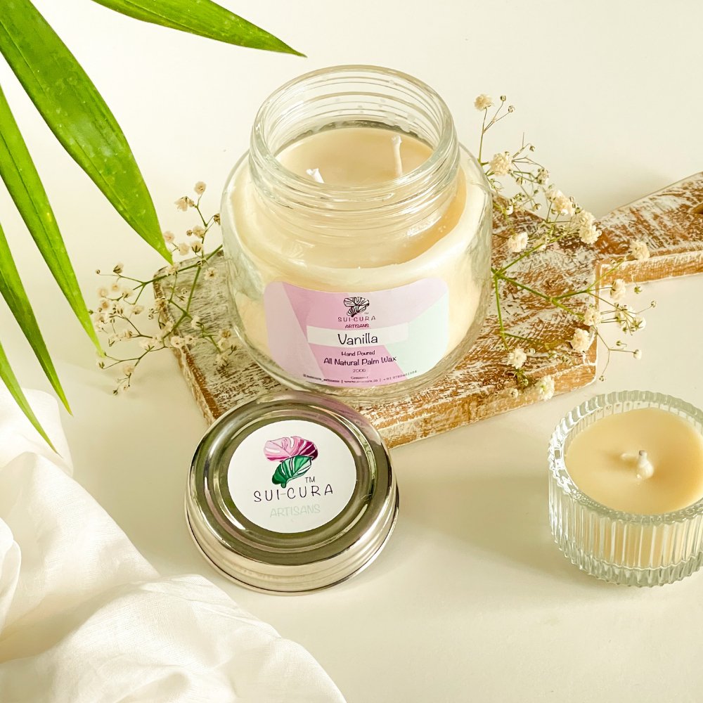 Scented Palm Wax Candles - Kreate- Candles & Holders