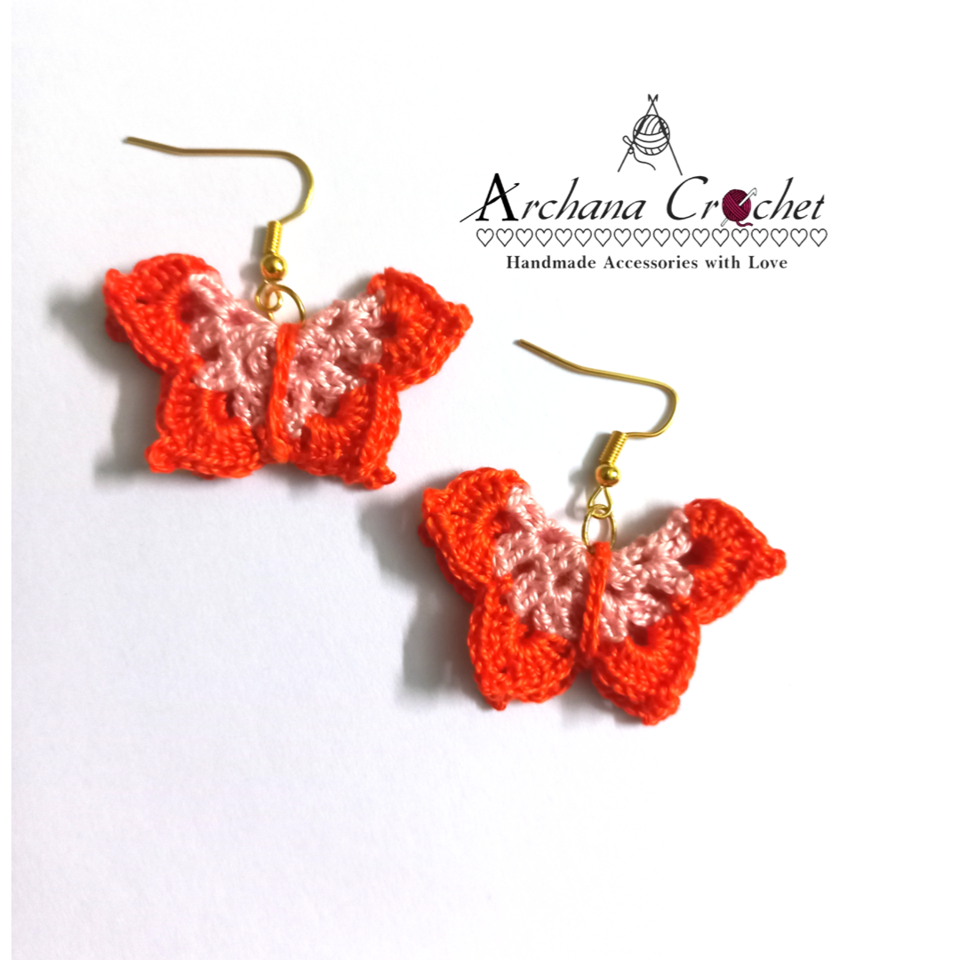 Butterfly Crochet Earrings