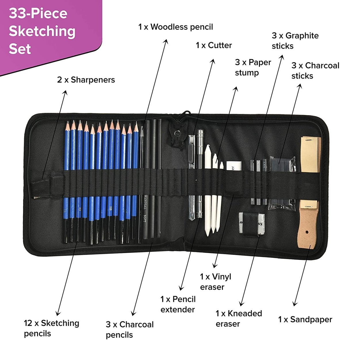 Scribbly Drawing Set with Infinote Doodle Notepad - Kreate- Pens & Pencils