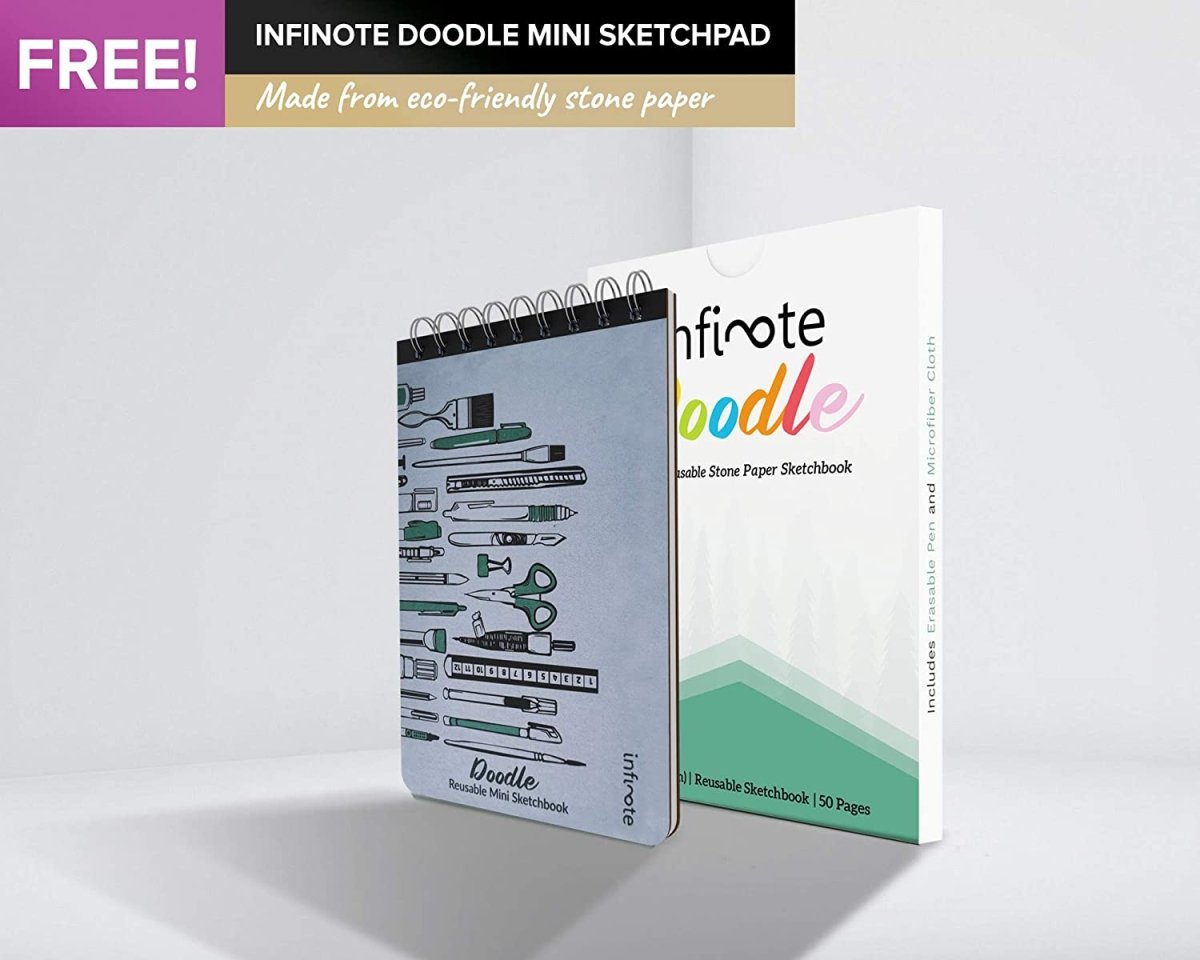 Scribbly Drawing Set with Infinote Doodle Notepad - Kreate- Pens & Pencils