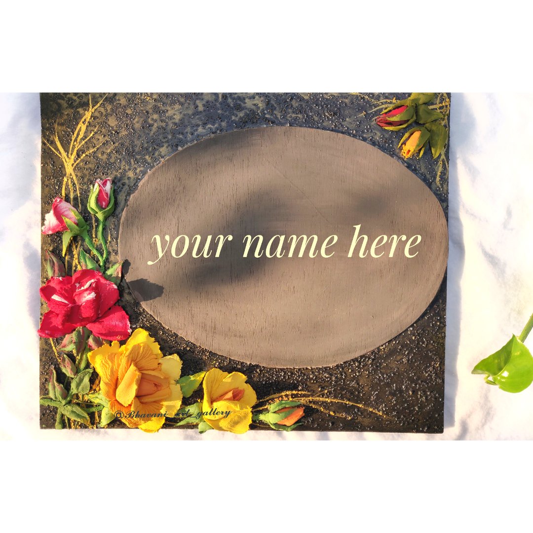 Sculpture Painting Name Board - Kreate- Wall Decor