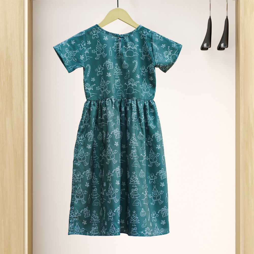 
                  
                    Sea green short sleeve Frock - Kreate- Dresses & jumpsuits
                  
                
