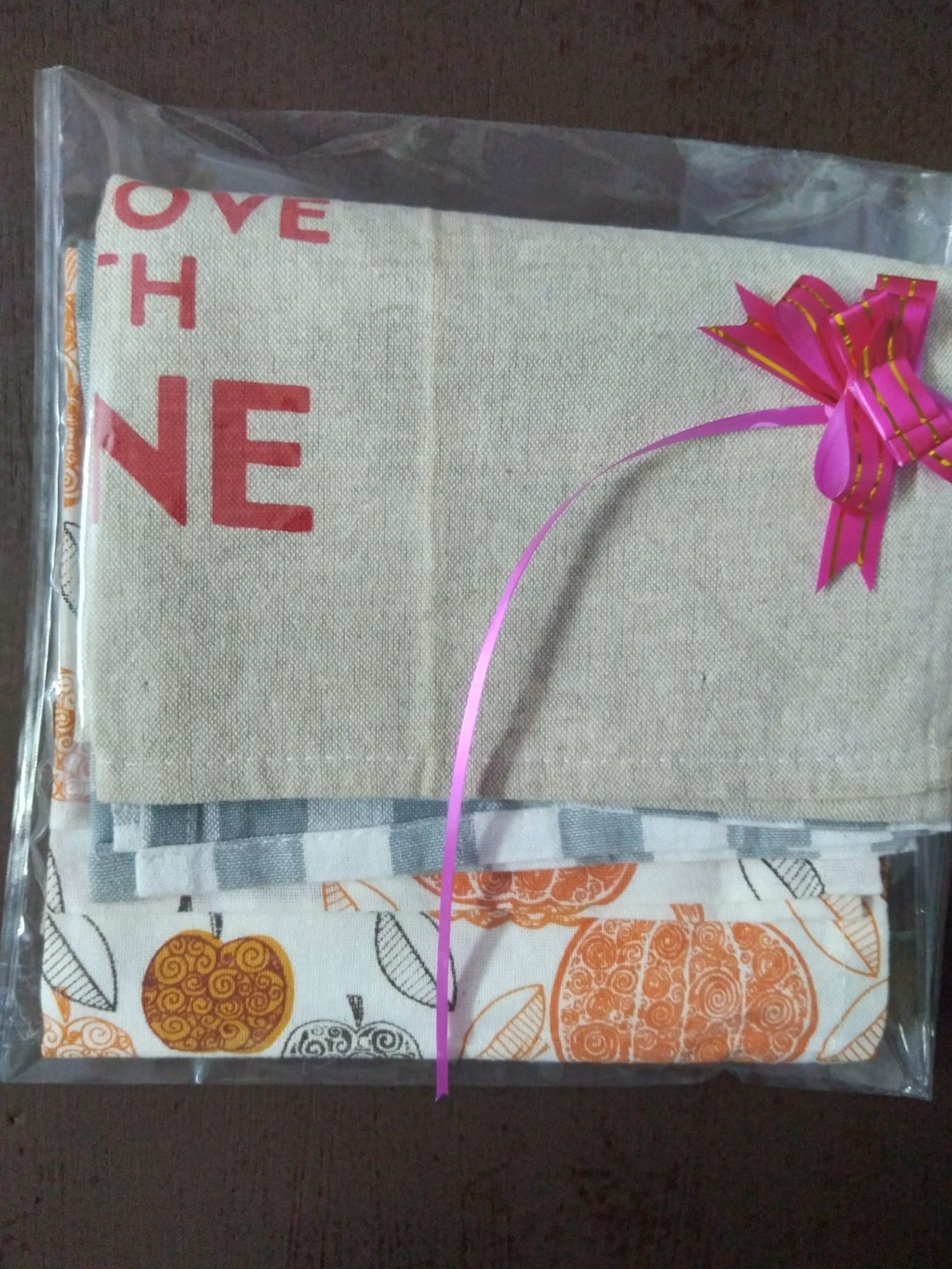 Set of 3 COTTON Kitchen Towels Tea Towels