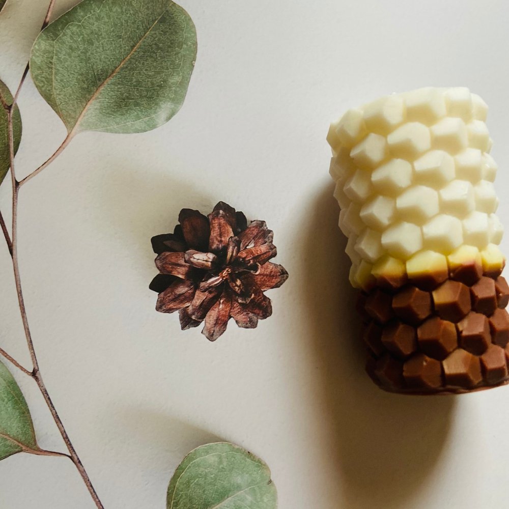 Shades of Soy Honeycomb Ombre Pillar Candle - Kreate- Candles & Holders