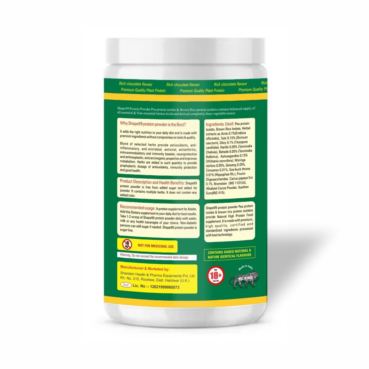 
                  
                    Shape99 Vegan Plant Protein Powder (500 g) - Kreate- Protein Bars & Powders
                  
                