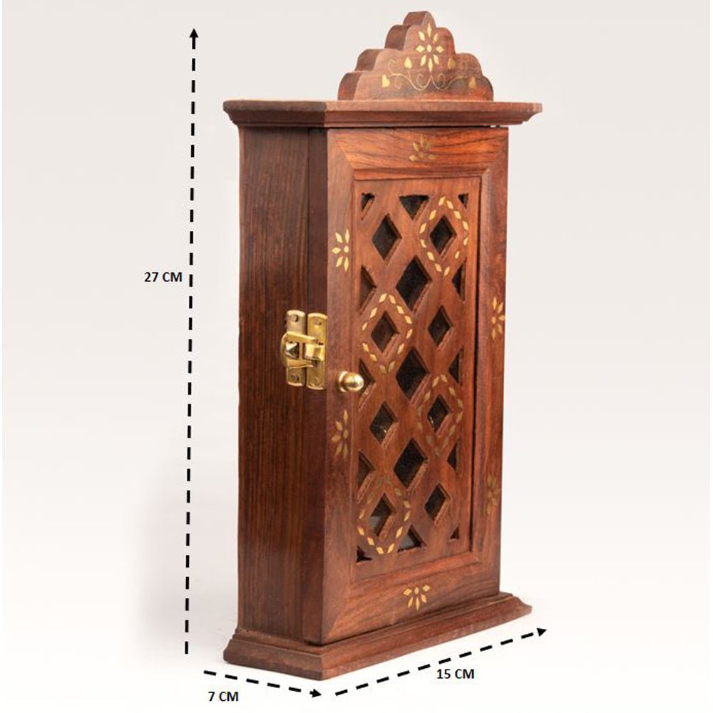 Sheesham Wood Handicraft Cupboard Key Holder - Kreate- Wall Decor