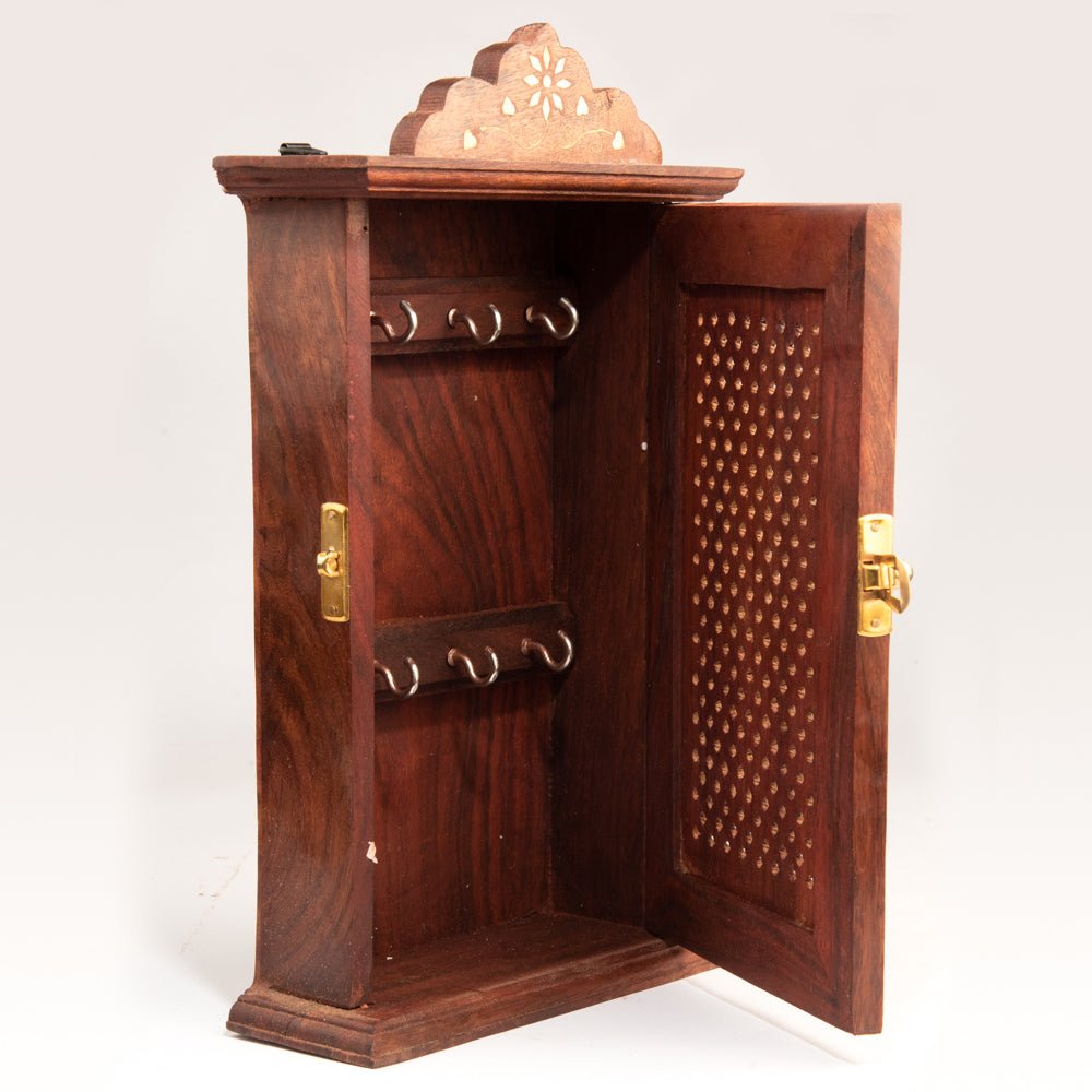 Sheesham Wooden Handicrafts Cupboard Key Holder - Kreate- Wall Decor