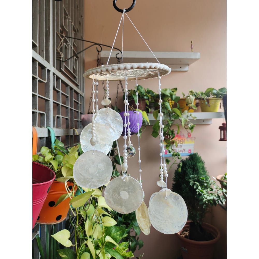 Shell N Crystal Windchime - Kreate- Home Decor