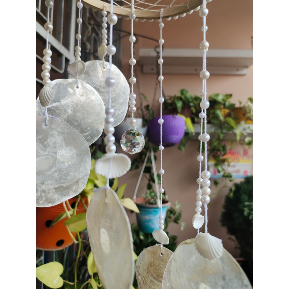 Shell N Crystal Windchime - Kreate- Home Decor