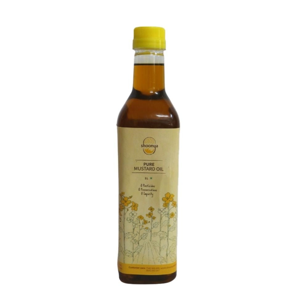 Shoonya Pure Mustard Oil (1 L) - Kreate- Ghee & Oils