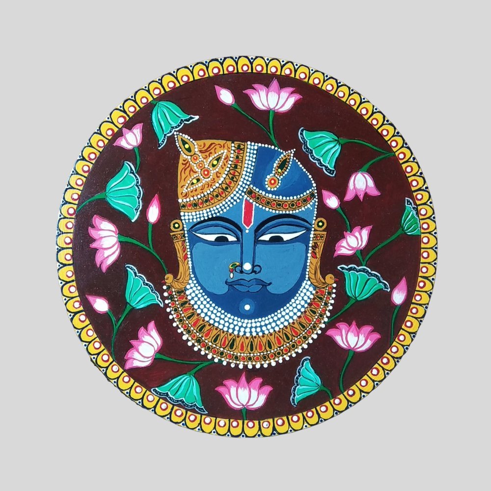 Shreenathji Acrylic Painting - Kreate- Painting