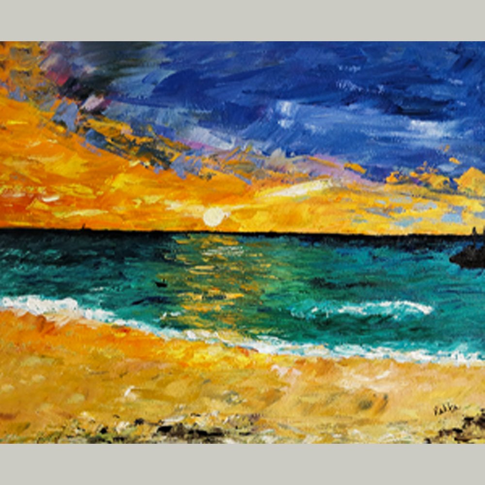 Silent Surf Oil painting - Kreate- Painting