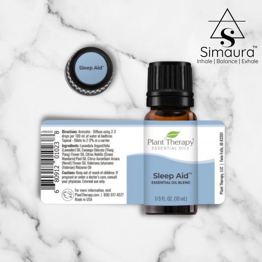 Simaura Plant Therapy Sleep Aid Essential Oil Blend (10ml) - Kreate- Sleep Enhancers