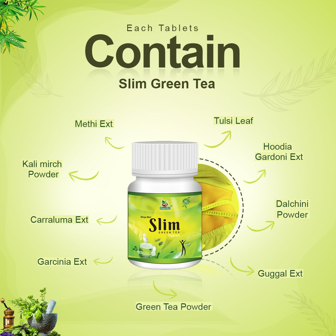 Slim Tea Tablets with Green Tea & Herbs-200g - Kreate- Tea