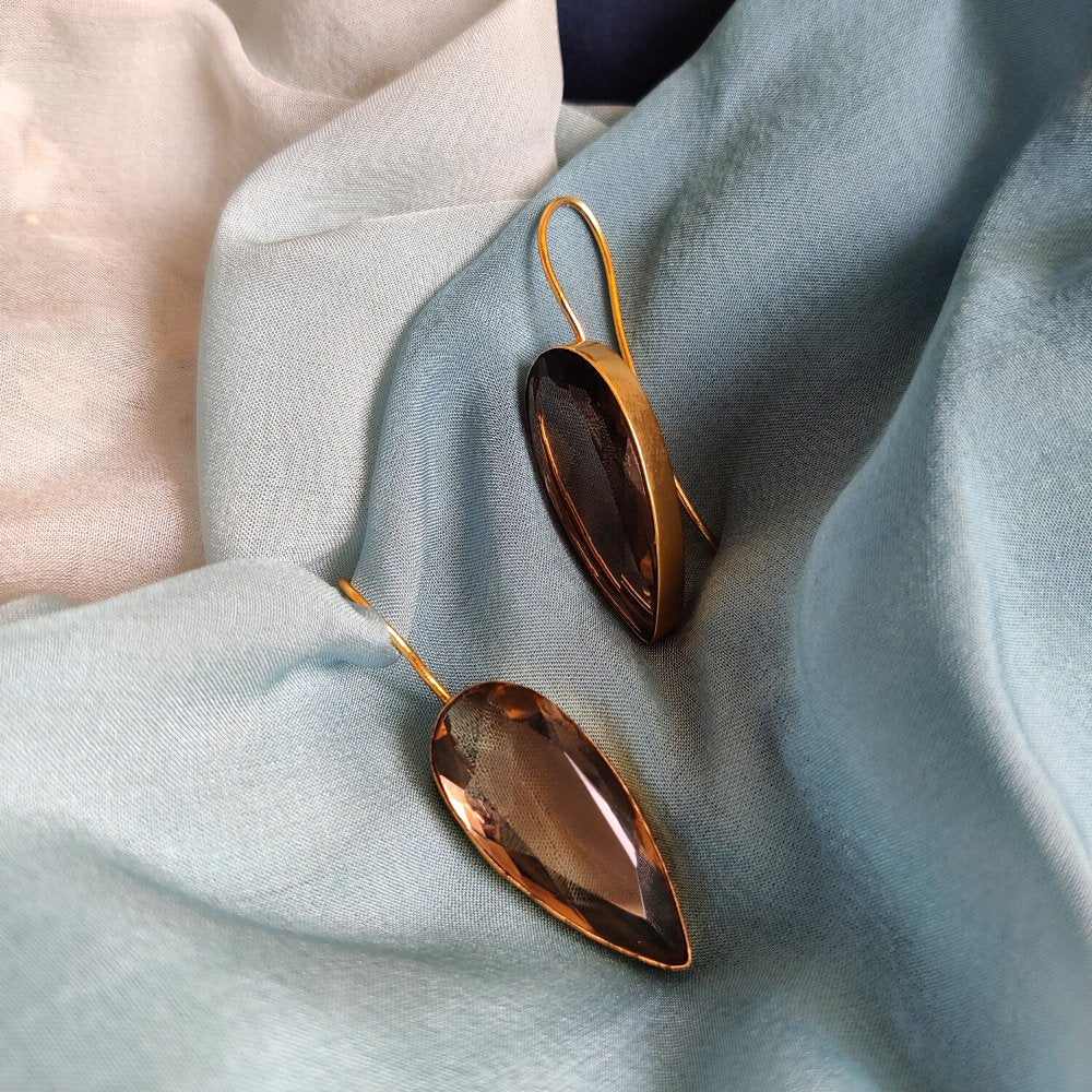 Smoky Drop Earrings - Kreate- Earrings