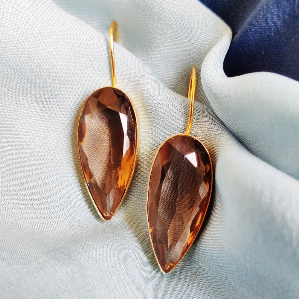 Smoky Drop Earrings - Kreate- Earrings