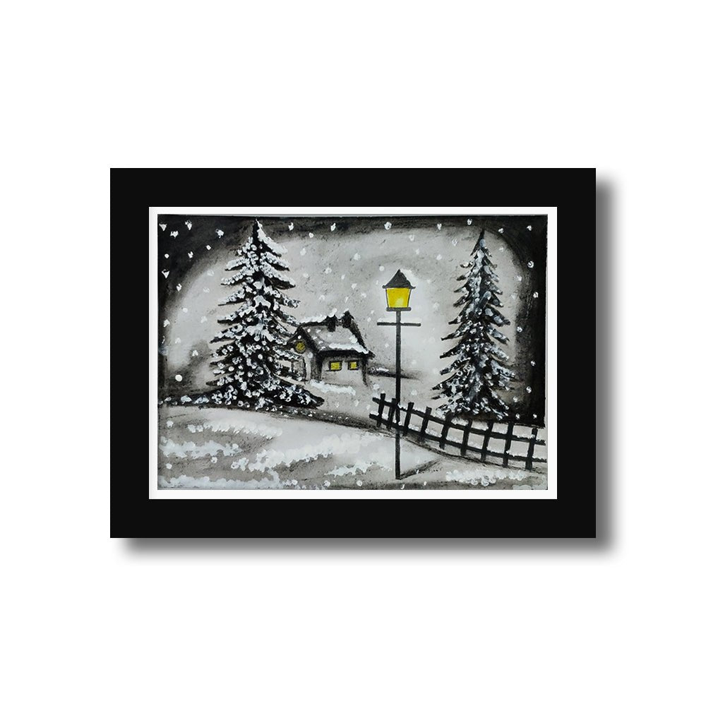 Snowfall - Oil Painting - Kreate- Painting