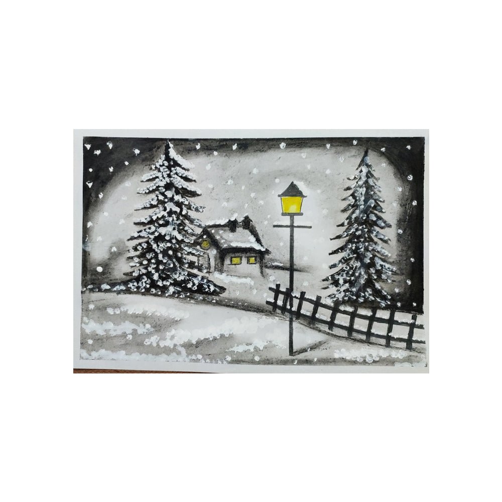 Snowfall - Oil Painting - Kreate- Painting