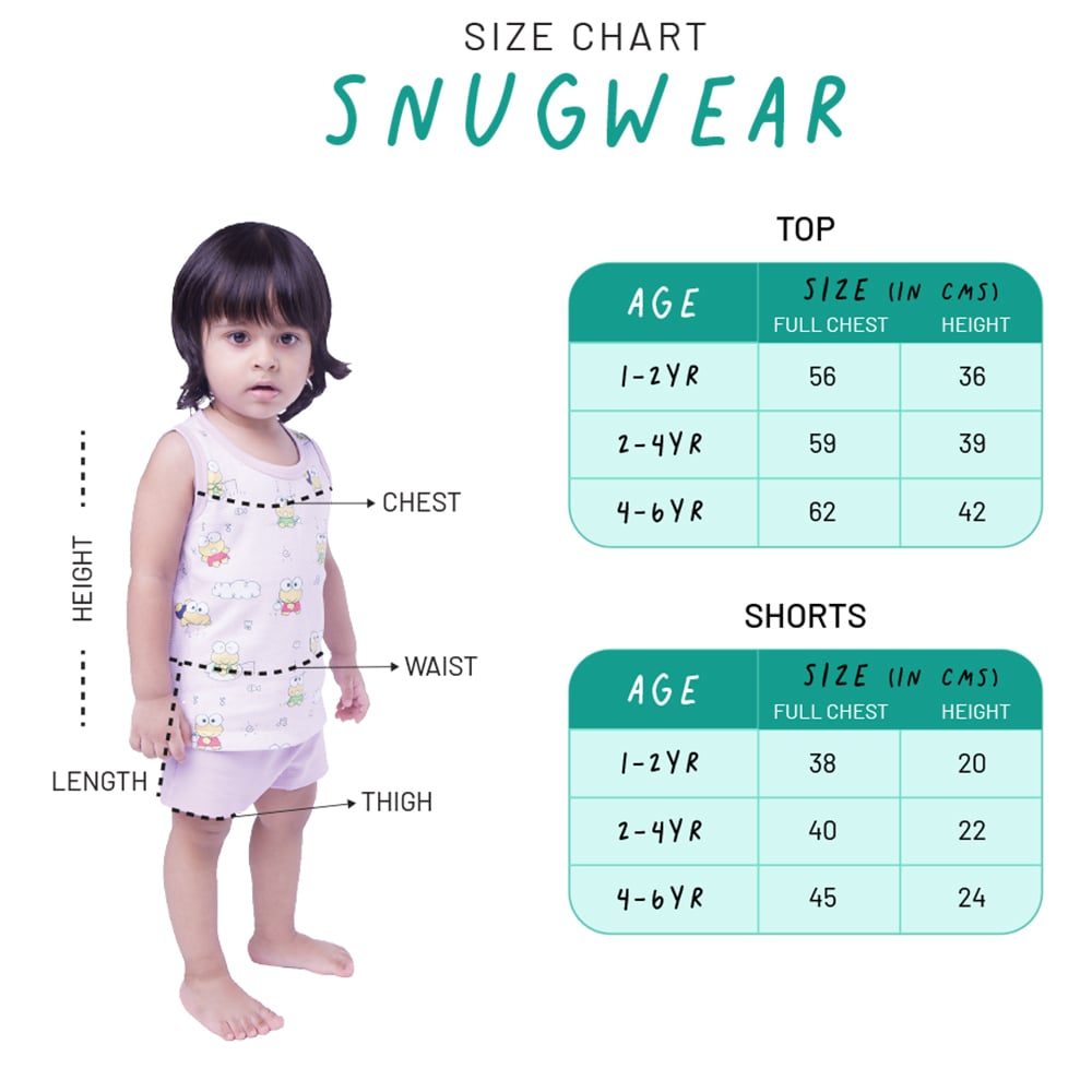 Snugkins Snugwear – Sleeveless T-Shirts Top and Shorts Set for Kids, Toddlers, Boys and Girls – Frog - Jumping Joy - Kreate- Clothing Sets