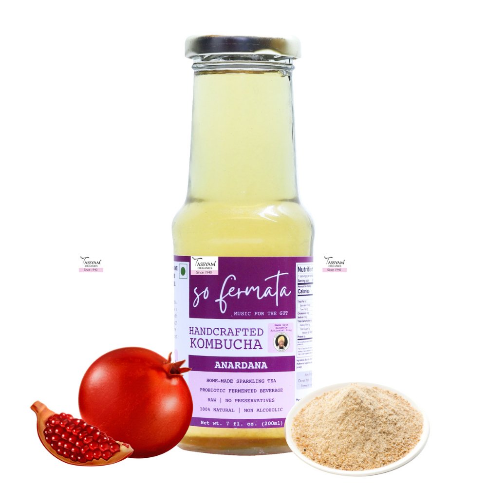 So Fermata Artisanal Kombucha, Anardana(Set of 3) - Kreate- Kombucha